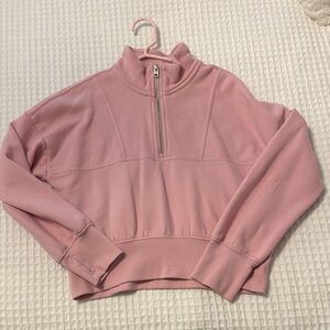 Pink Quarter-Zip Pullover, Abercrombie 9/10, worn once!